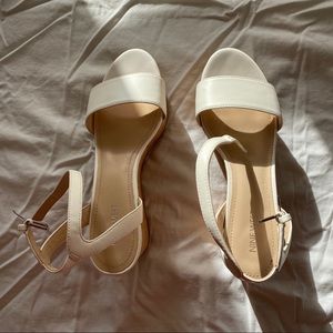 nine west nude wedges size 8.5